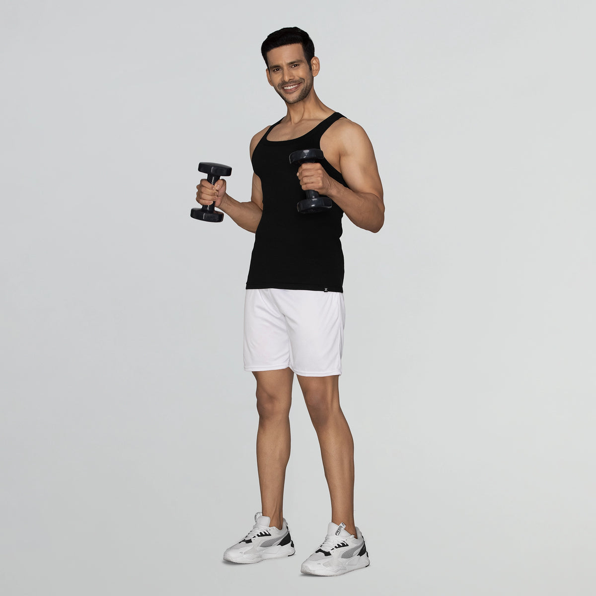 Pace Super Combed Cotton Vest Black Knight