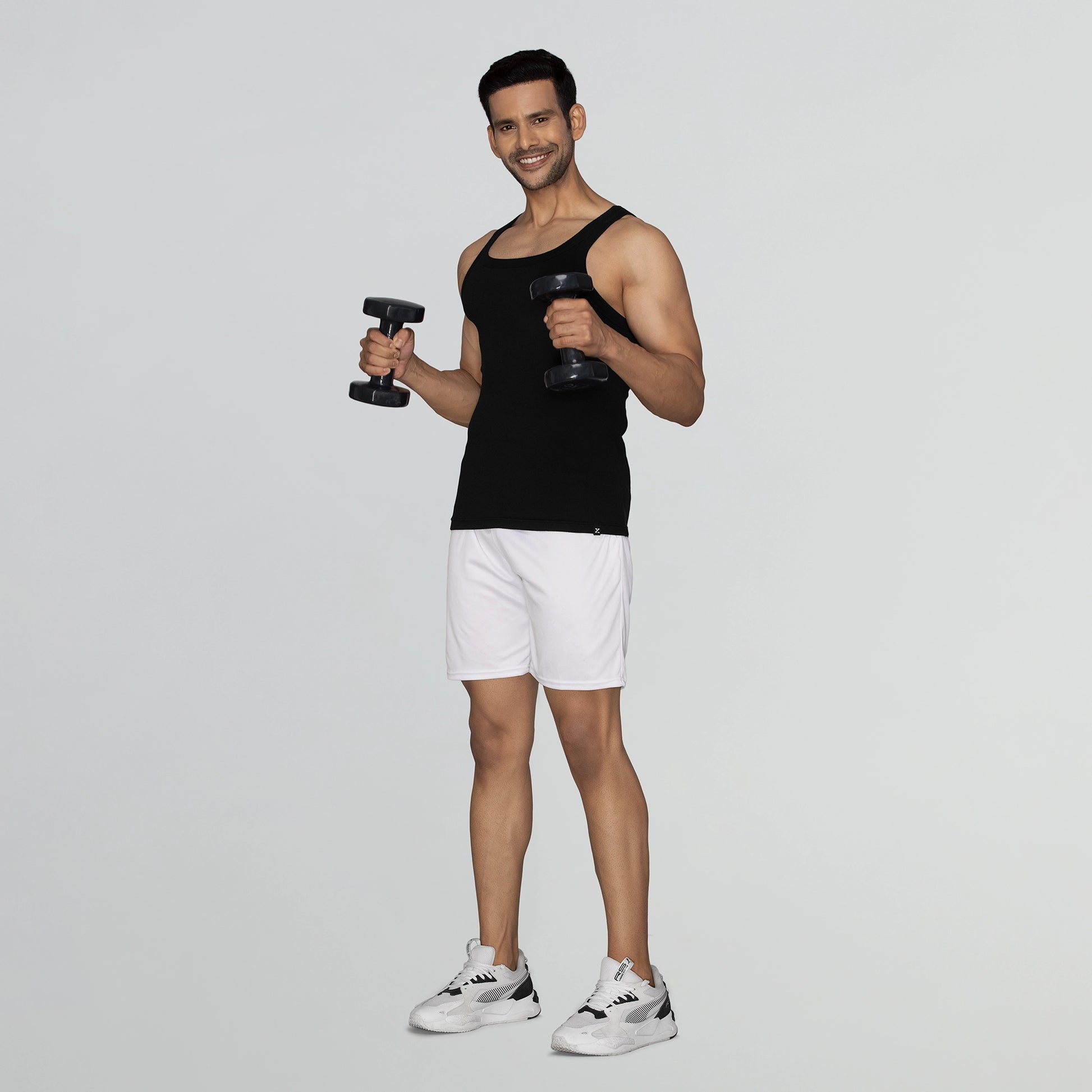 Pace Super Combed Cotton Vest Black Knight