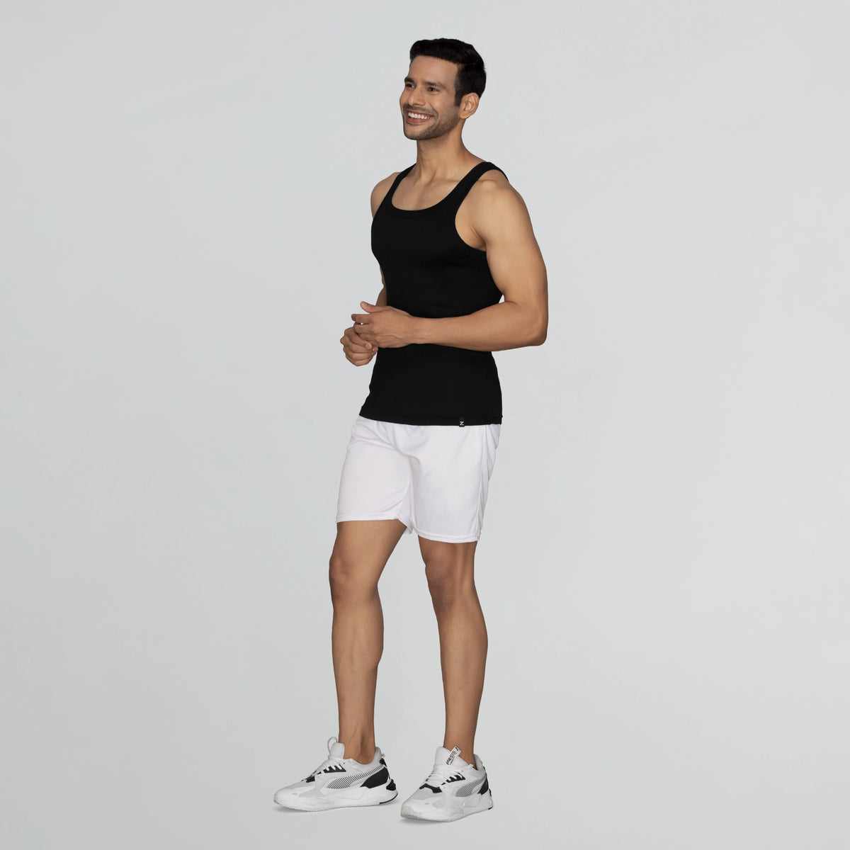Pace Super Combed Cotton Vest Black Knight