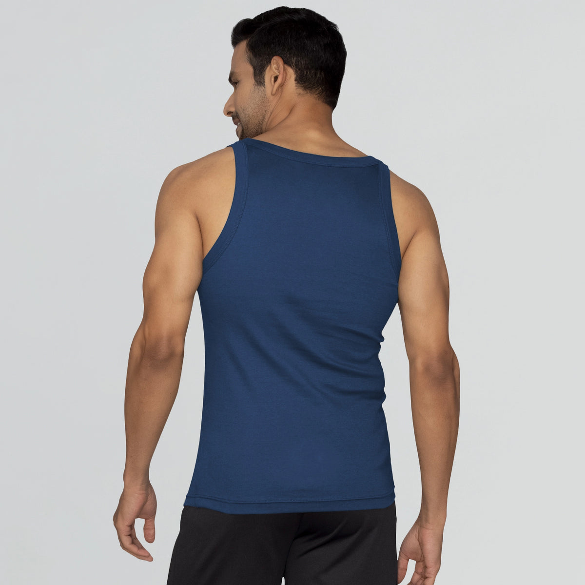 Pace Super Combed Cotton Vest Midnight Blue