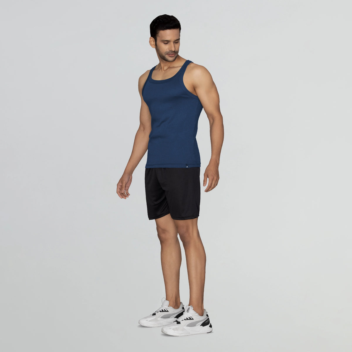 Pace Super Combed Cotton Vest Midnight Blue