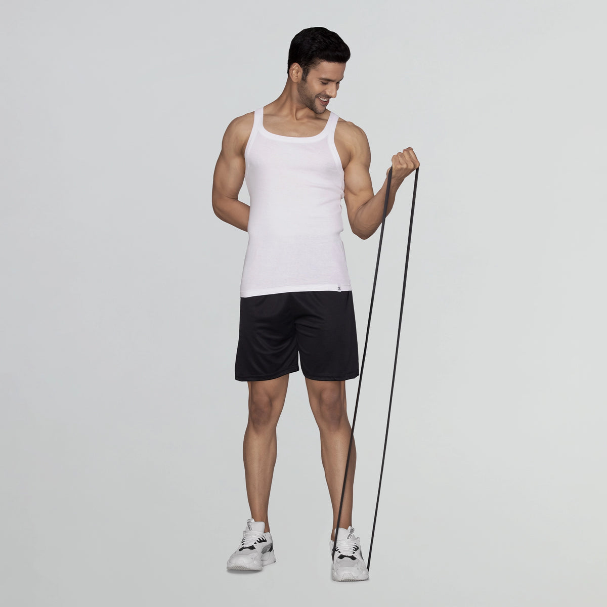 Pace Super Combed Cotton Vest Polar White