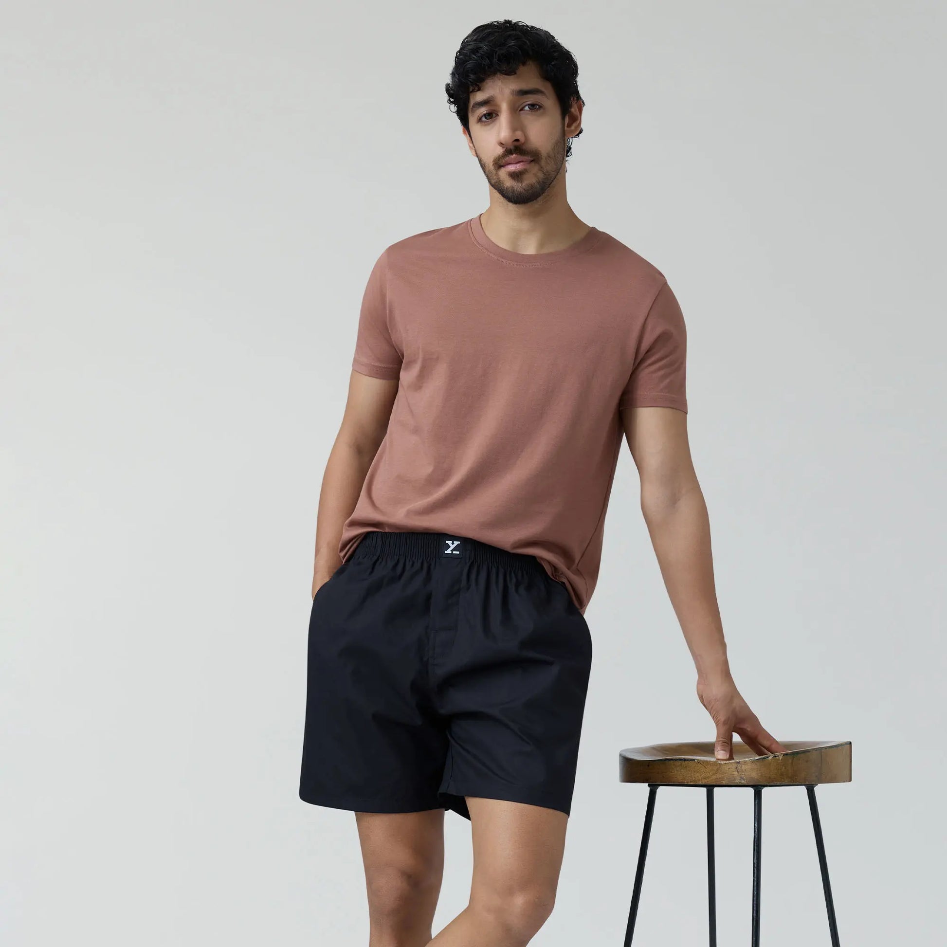 Pace Cotton Boxer Shorts Black Knight
