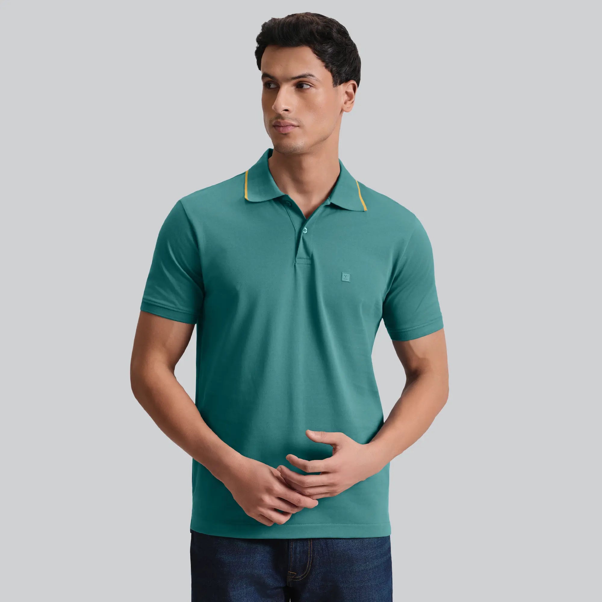 Pique Polo T-shirt - Aqua Green