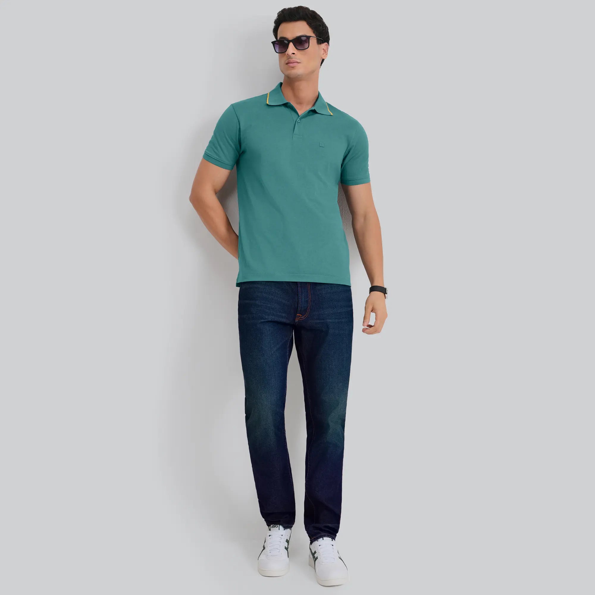 Pique Polo T-shirt - Aqua Green