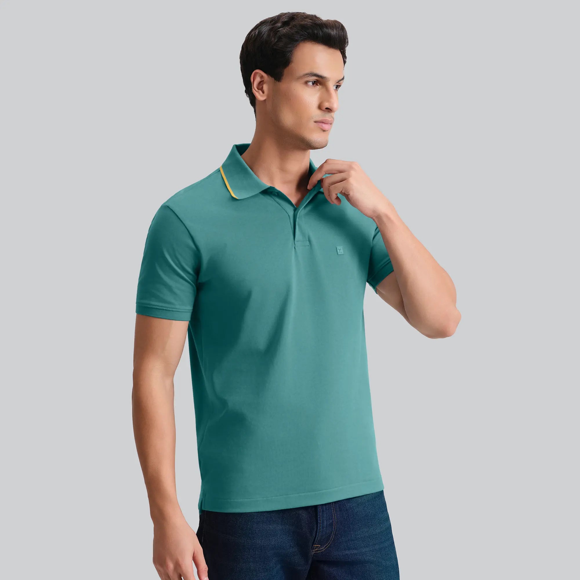 Pique Polo T-shirt - Aqua Green