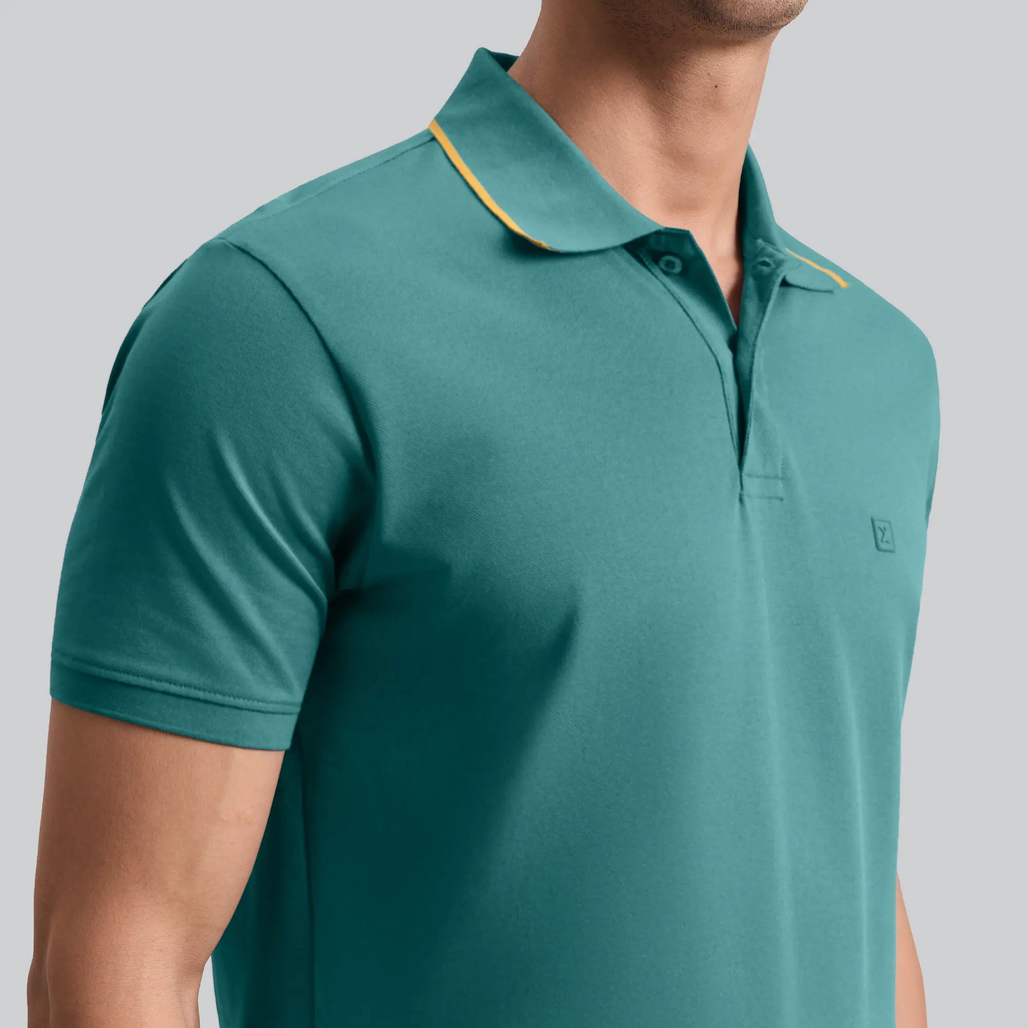 Pique Polo T-shirt - Aqua Green