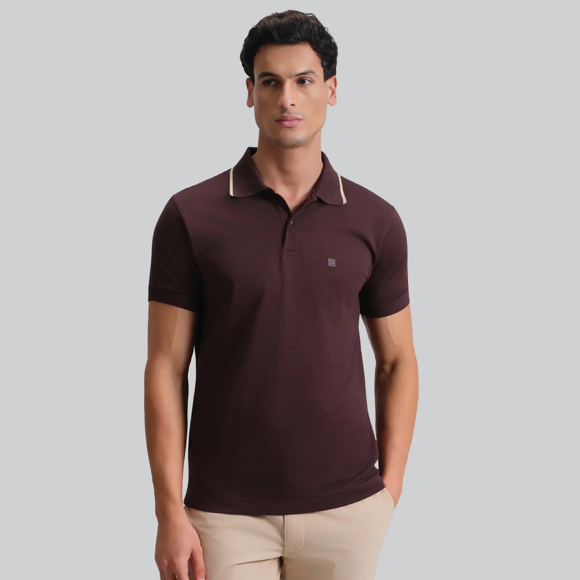 Pique Polo T-shirt - Espresso Brown