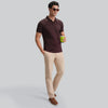Pique Polo T-shirt - Espresso Brown