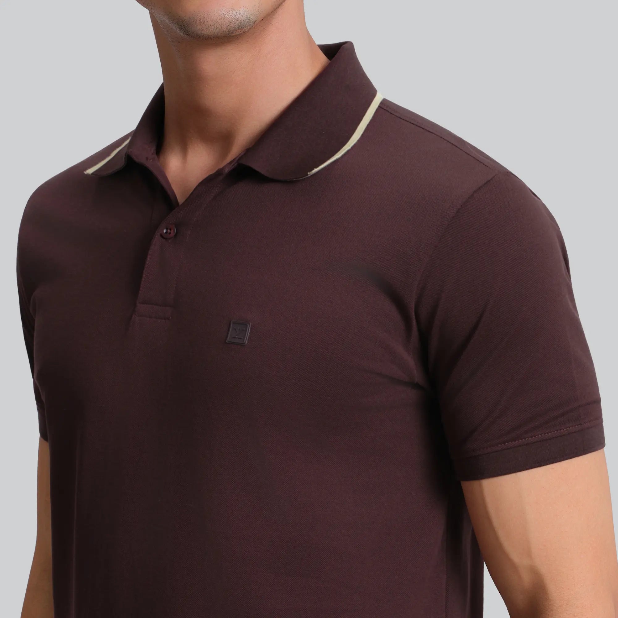 Pique Polo T-shirt - Espresso Brown