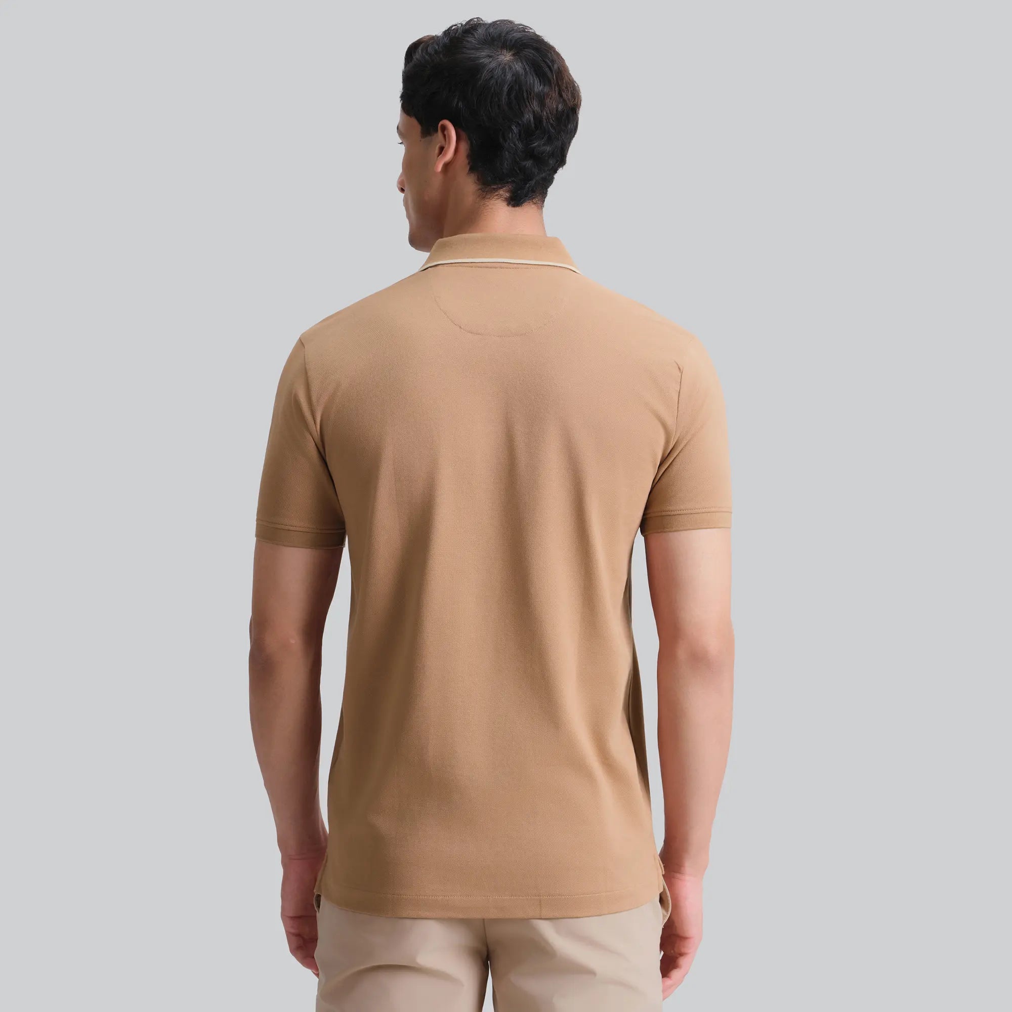 Pique Polo T-shirt - Mocha Brown