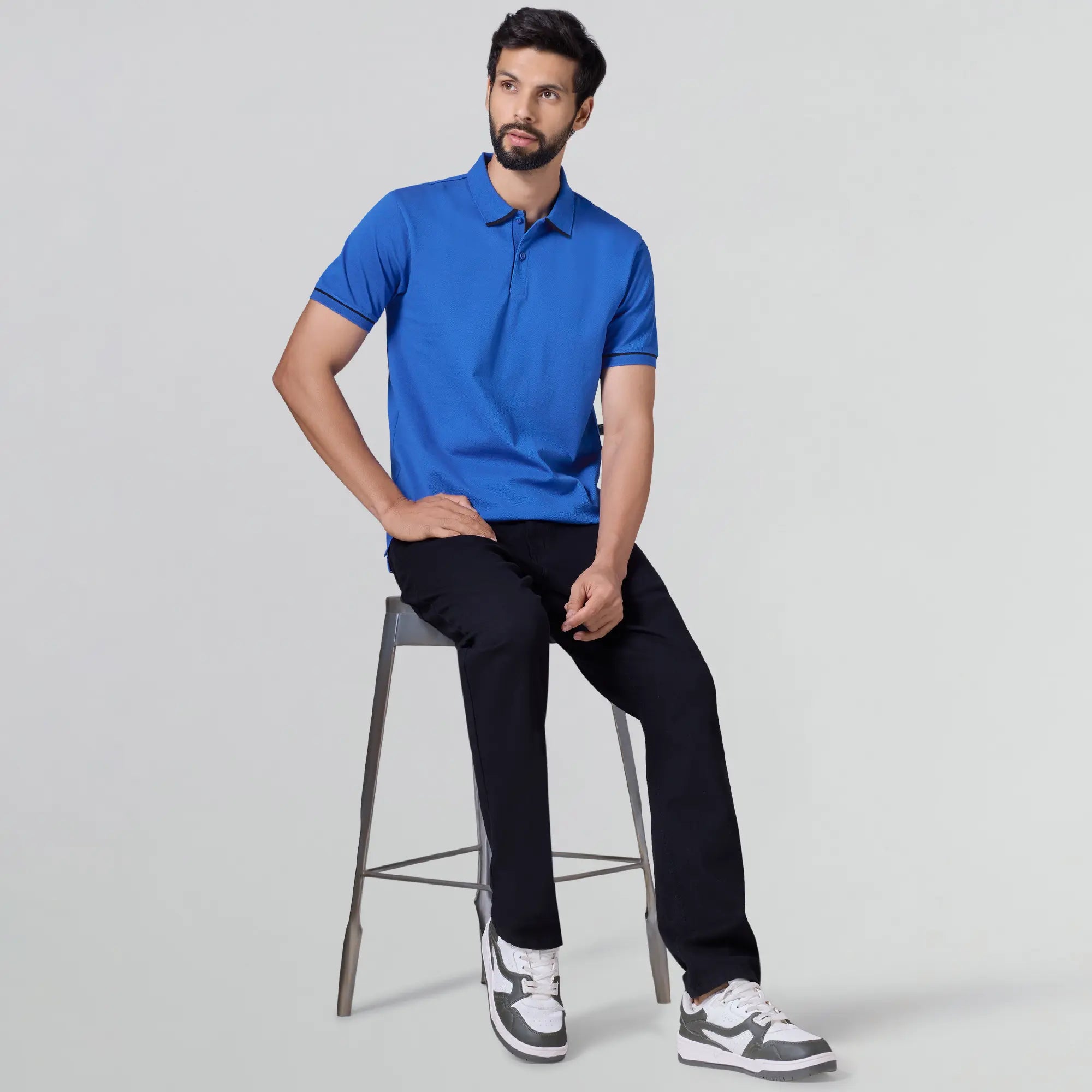 Pique Polo T-shirt - Olympic Blue