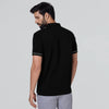 Pique Polo T-shirt - Pitch Black