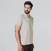 Pique Polo T-shirt - Warm Grey