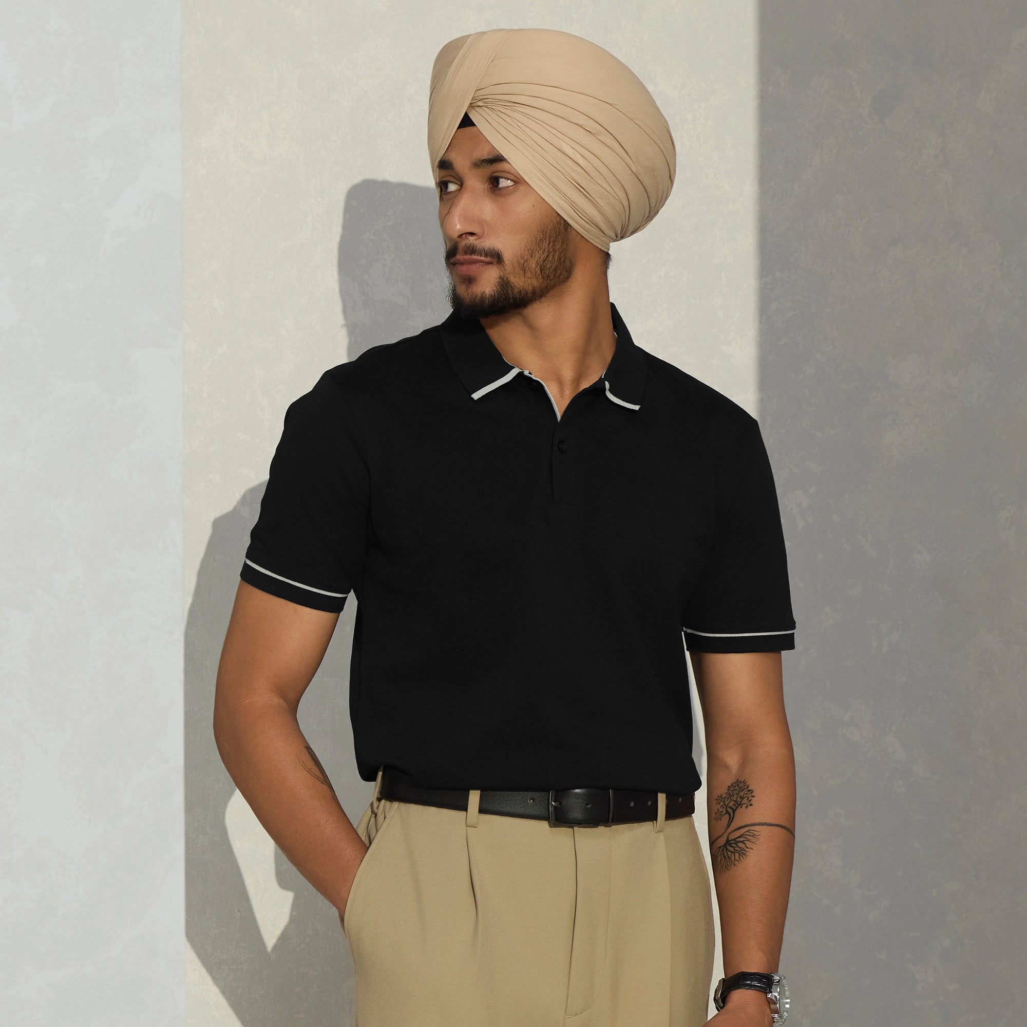 Pique_Polo_T-shirt_Pitch_Black_Primary_Image