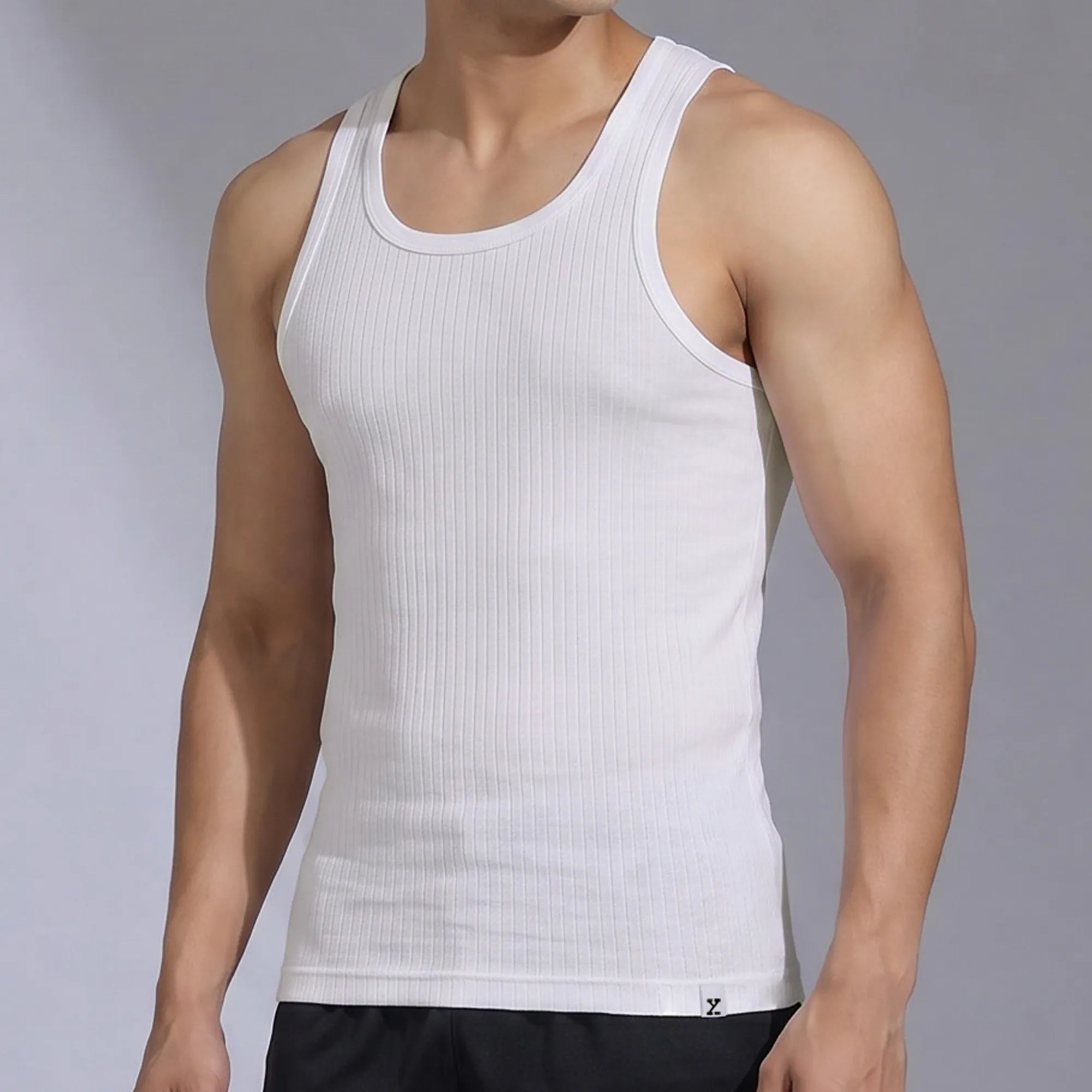 Nova Round Neck Racer Back Vest Polar White