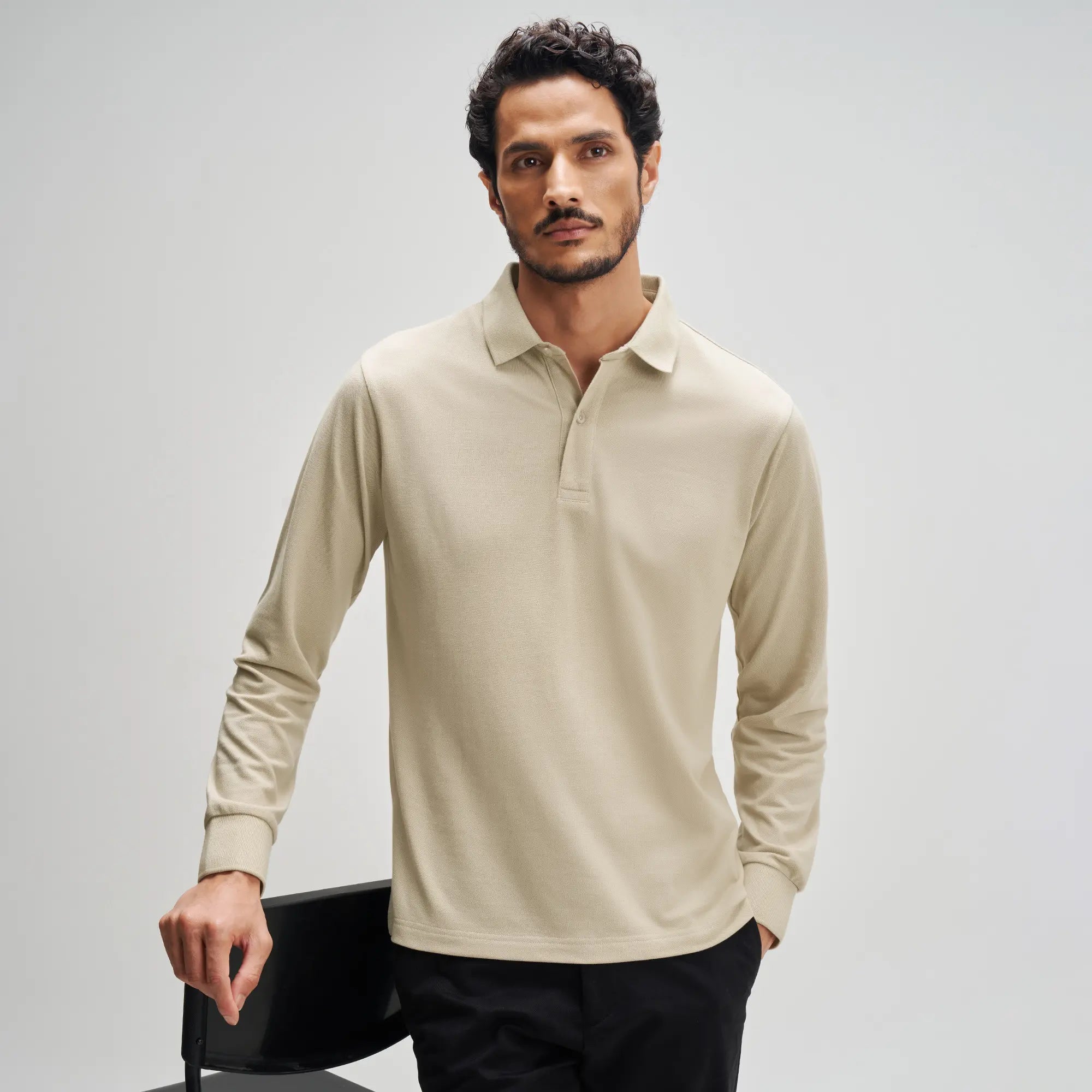 Full Sleeve Polo - Irish Beige