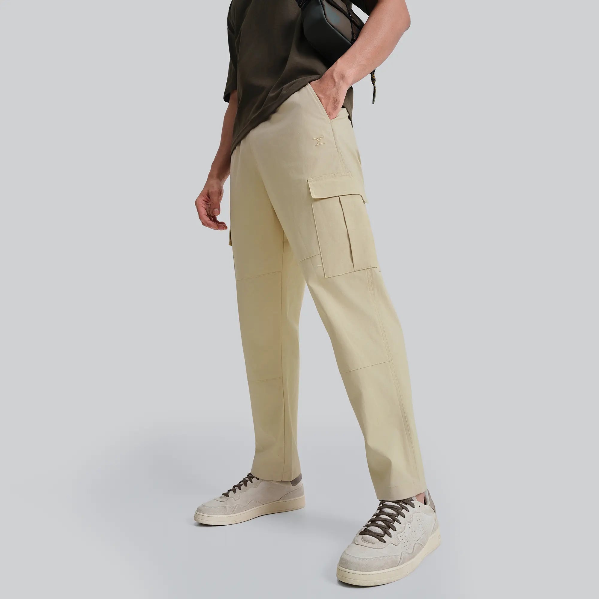Rove Relaxed Fit Ripstop Cargo Pants - Creamy Tan