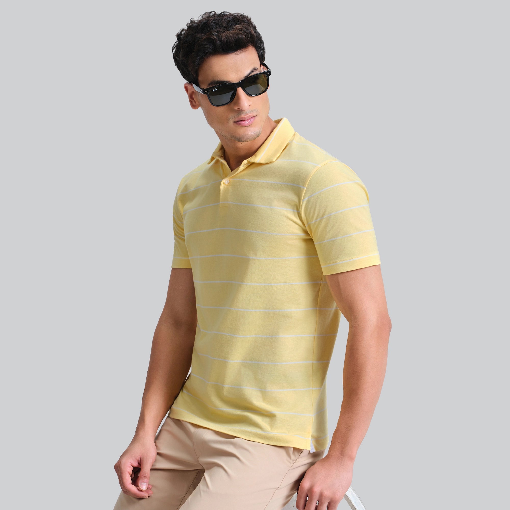 Linea Cotton Polo T-shirt - Butter Yellow