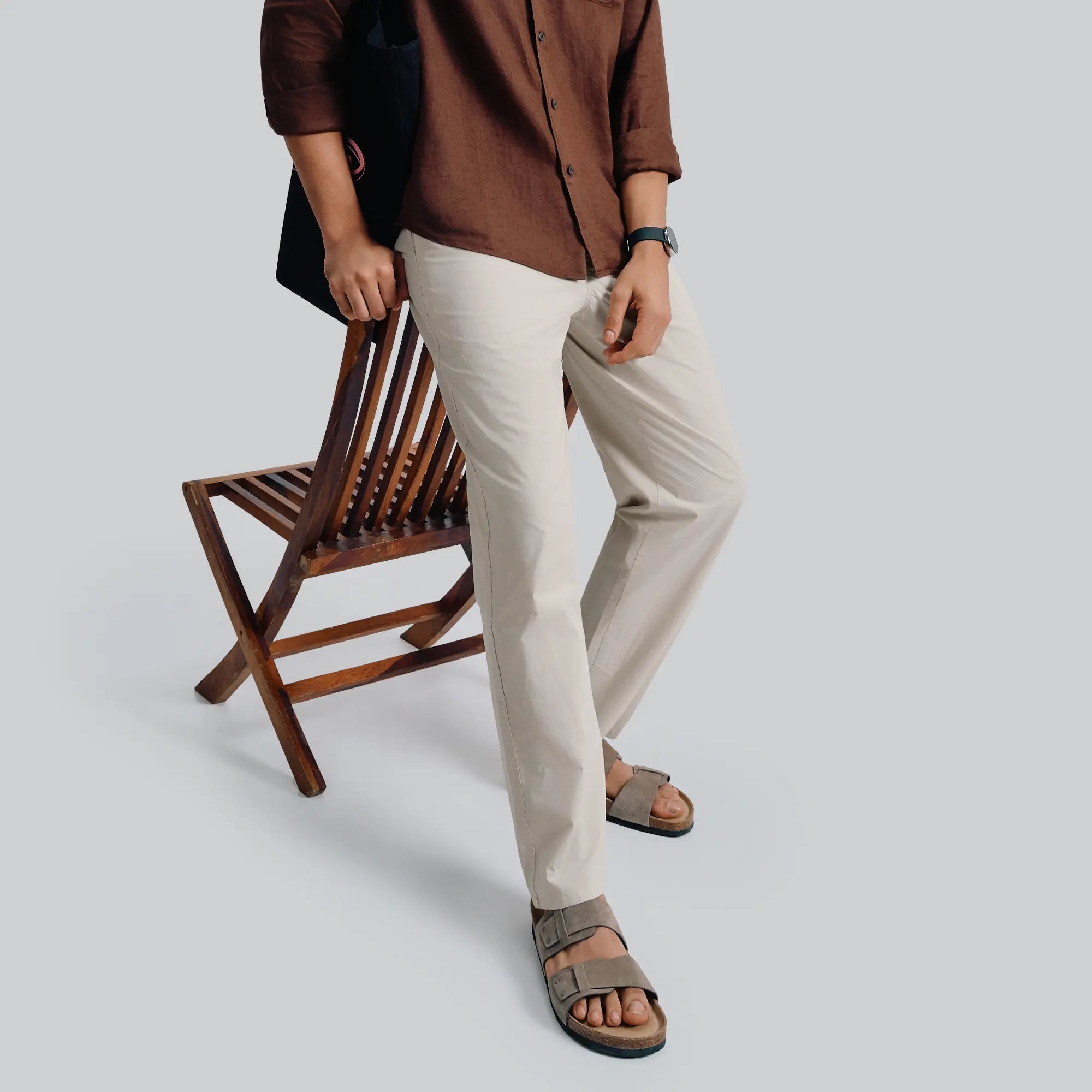 Zen Cotton Easy Pants Ivory Latte