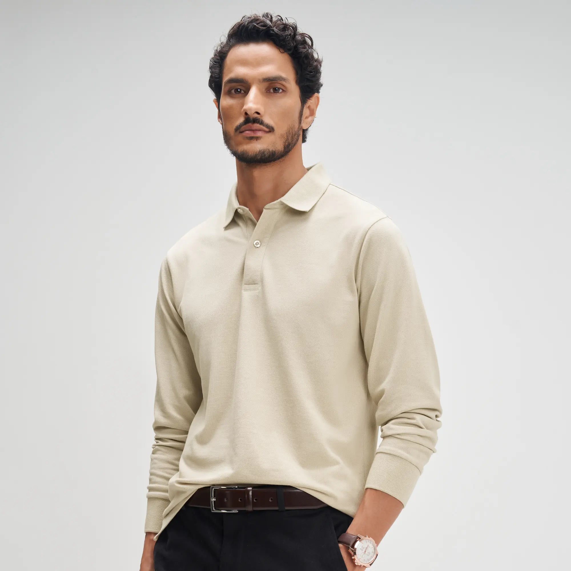 Full Sleeve Polo - Irish Beige