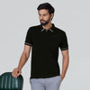 Pique Polo T-shirt - Pitch Black