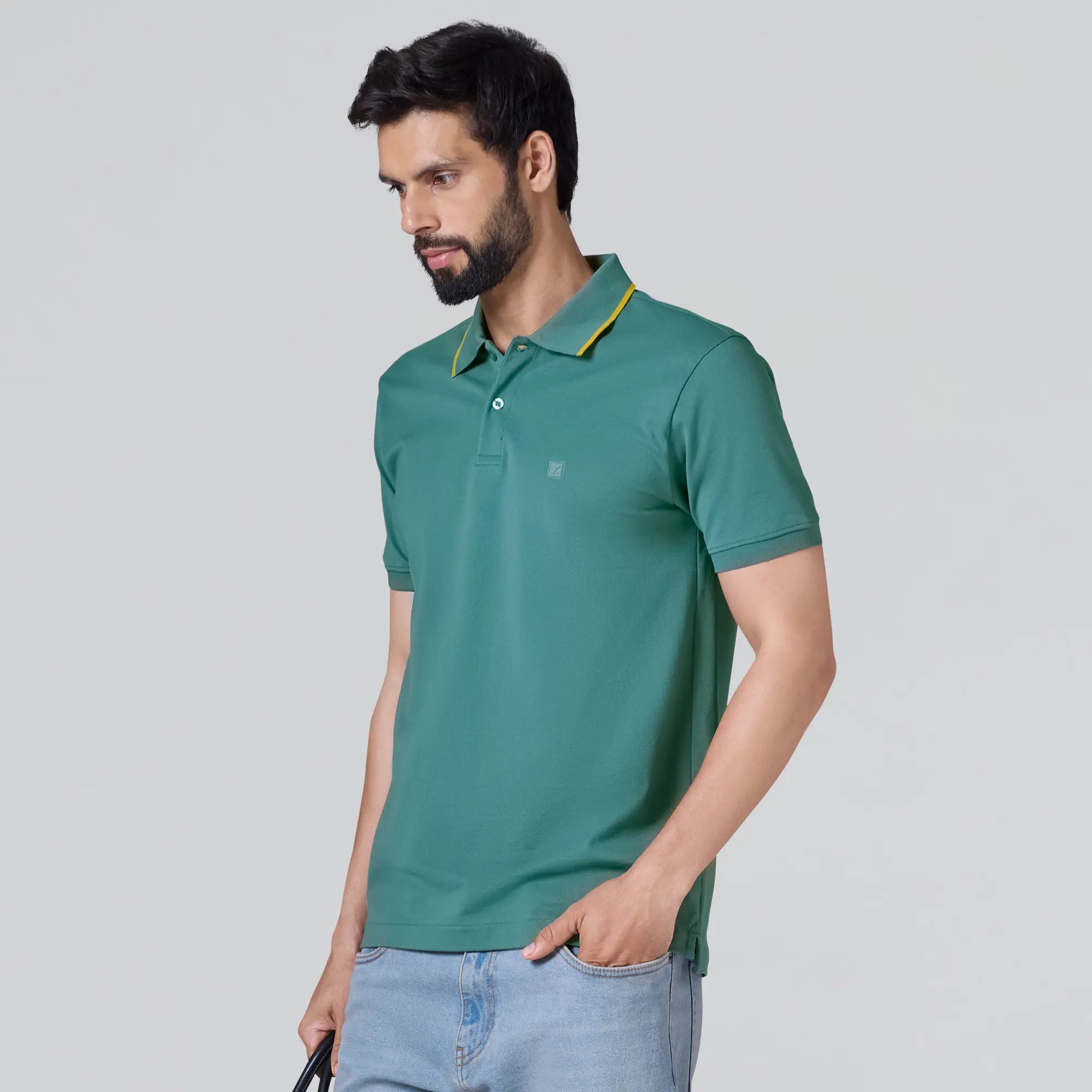Pique Polo T-shirt - Aqua Green