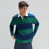 Rugby Polo T-shirt - Ivy Green & Blue Nights