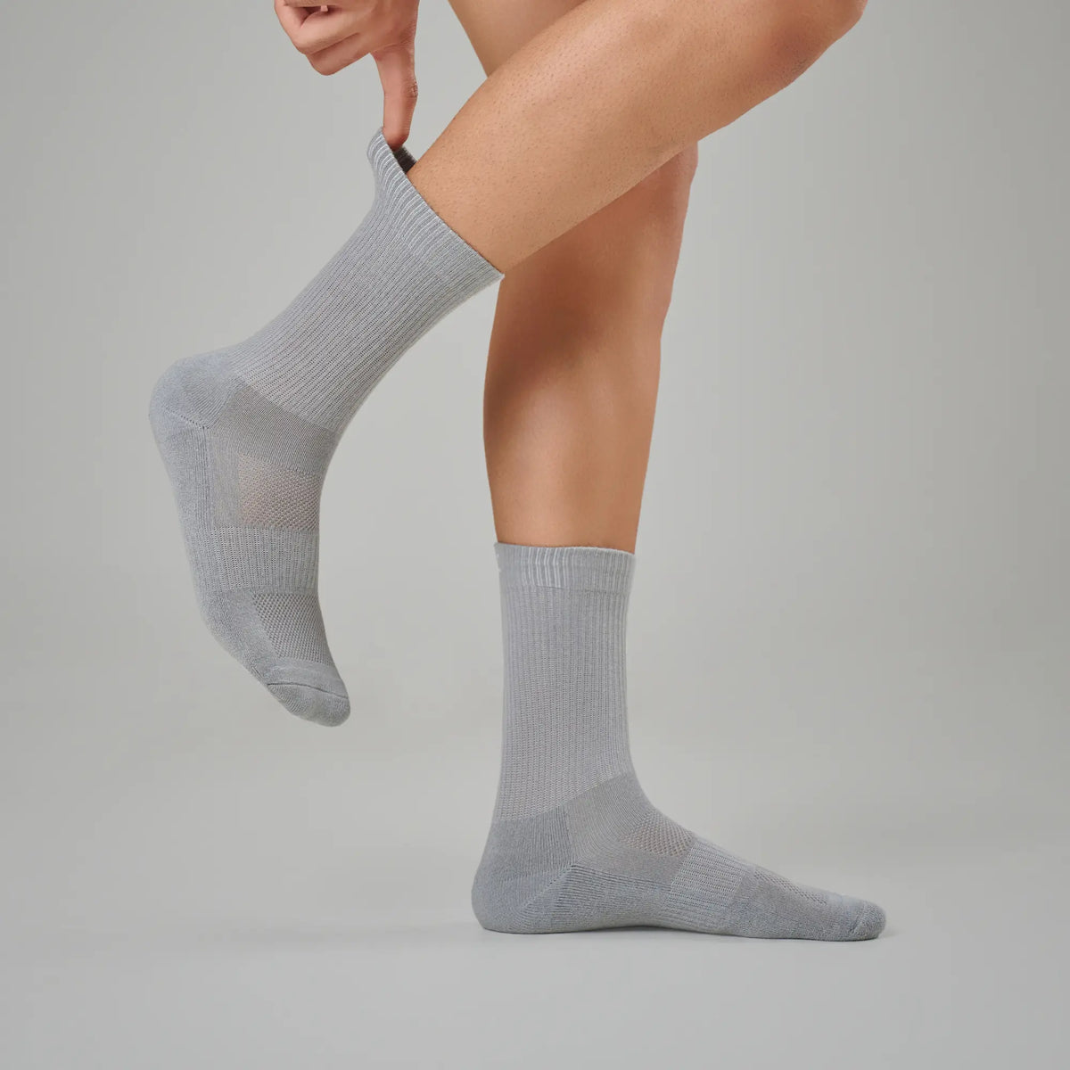 Crew-Length Socks - Cement Grey