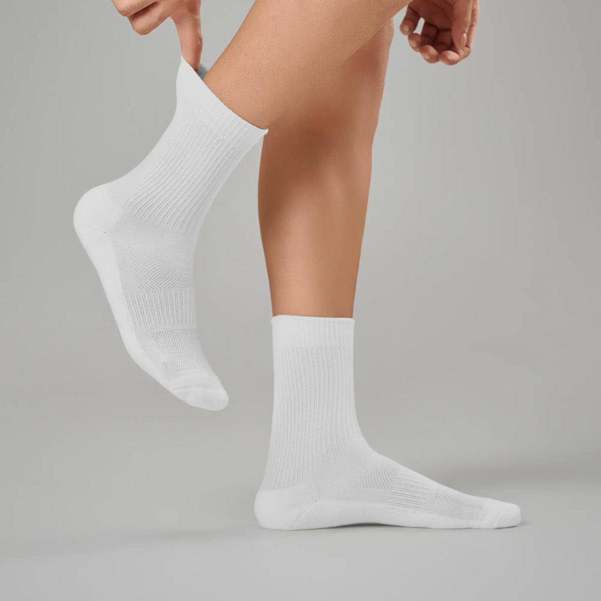 Crew-Length Socks - Polar White