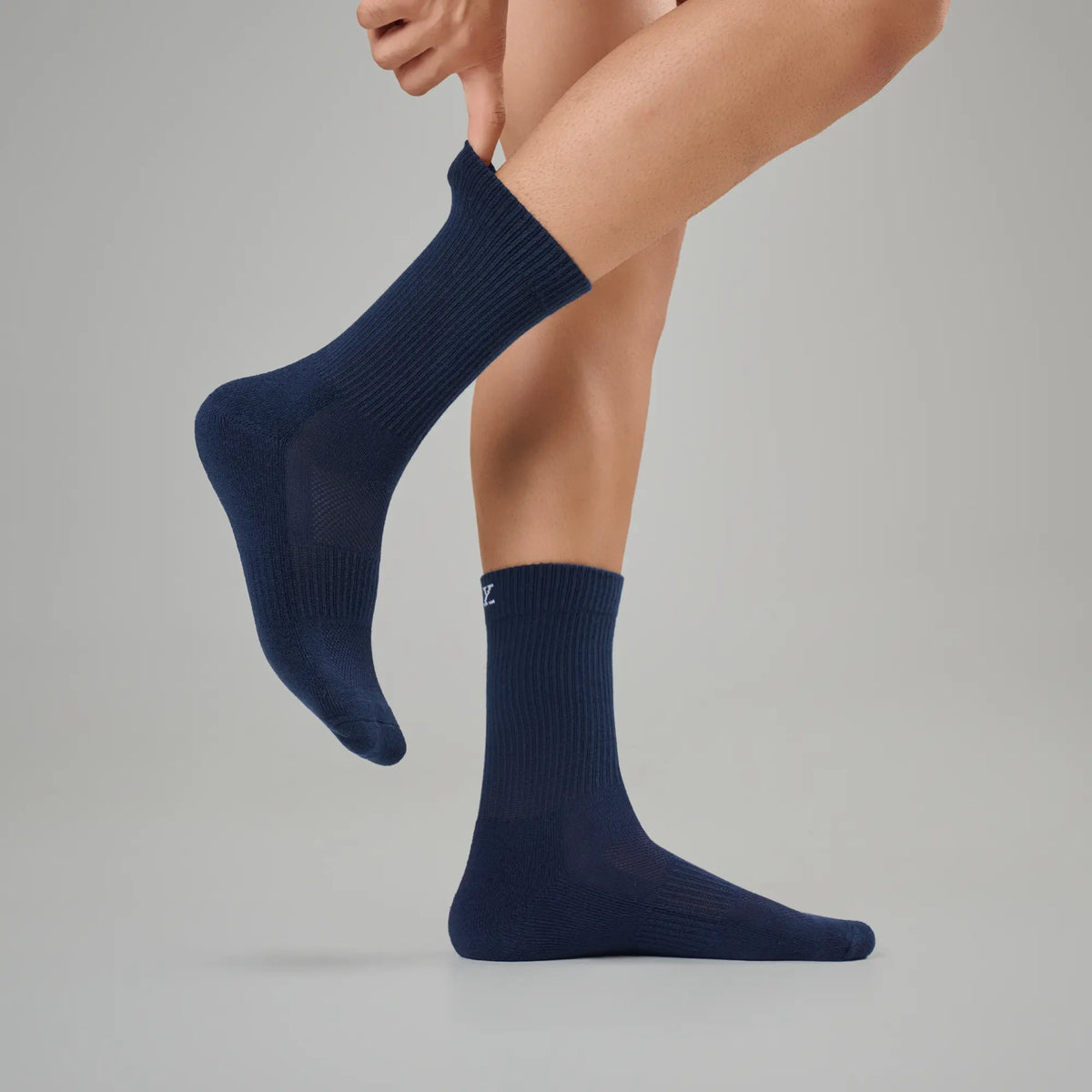 Crew-Length Socks - Midnight Blue