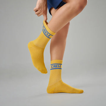 Crew Calf Length Socks - University Yellow