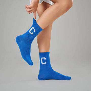 Crew Calf Length Socks - Varsity Blue