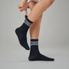 Crew Calf Length Socks - Ink Black