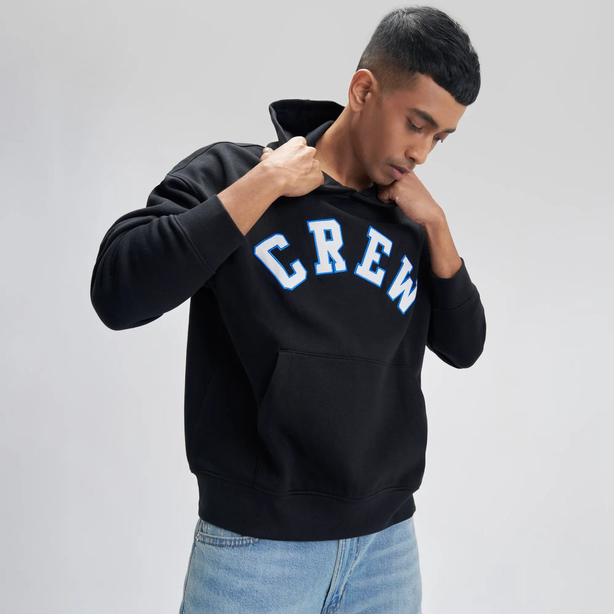 Crew Oversized Hoodie  - Ink Black