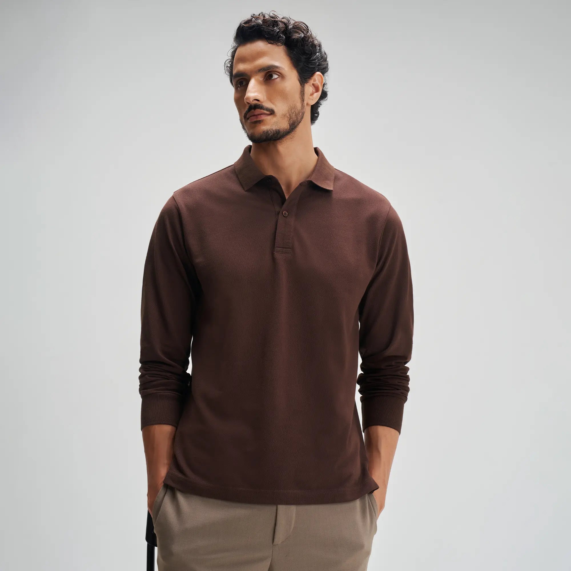 Full Sleeve Polo - Espresso Brown