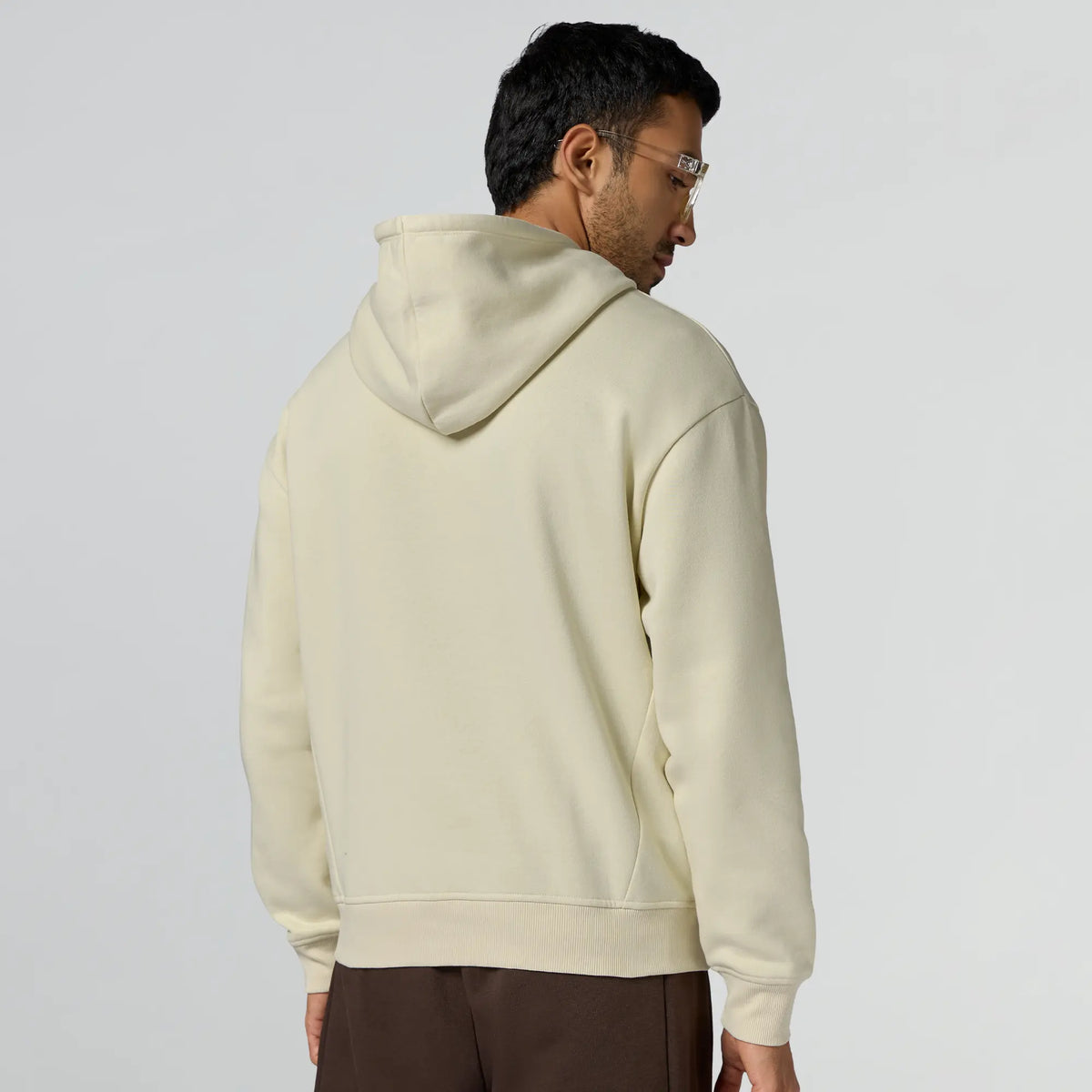 Pulse French Terry Cotton Blend Hoodies Almond White - XYXX Crew