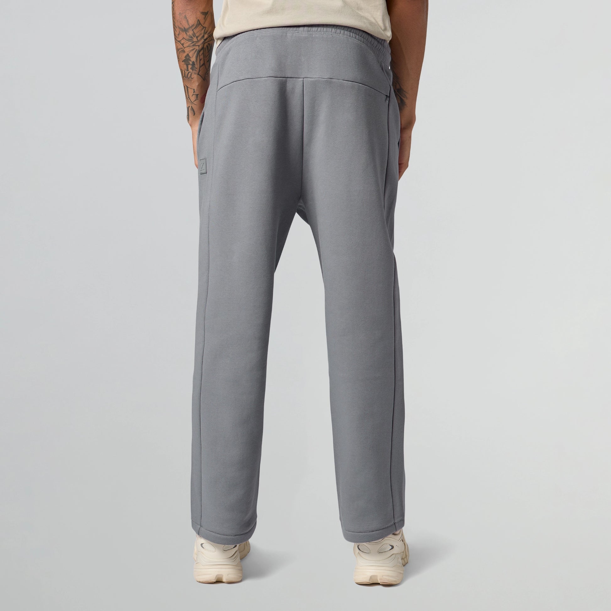 Pulse French Terry Cotton Blend Oversized Hoodie And Sweatpants Co Ord Set Pitch Black And Opal Grey