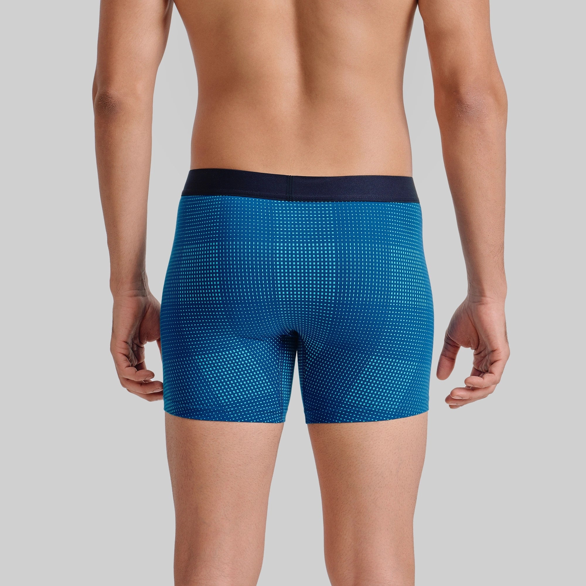 Quad Cotton Boxer Briefs Aqua Green