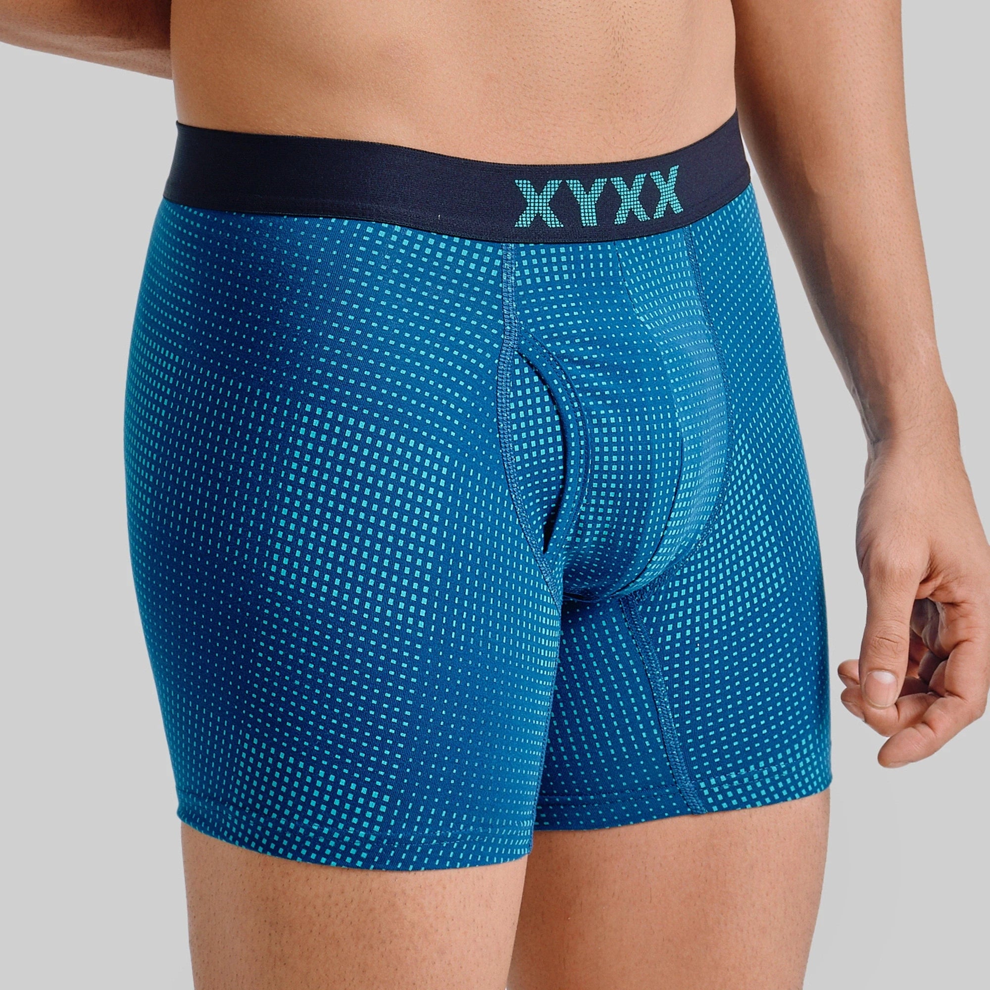 Quad Cotton Boxer Briefs Aqua Green