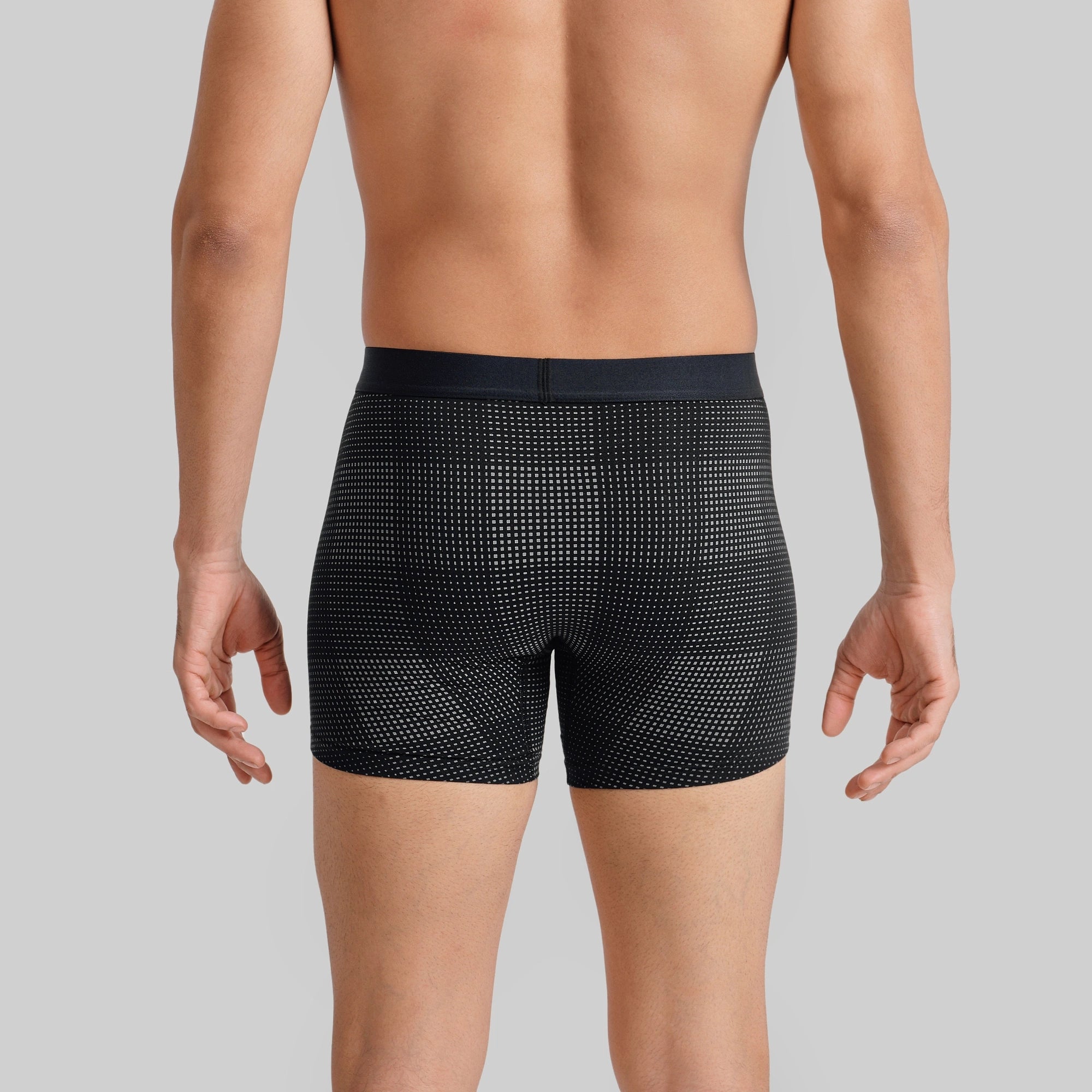 Quad Cotton Boxer Briefs  Smoke Black