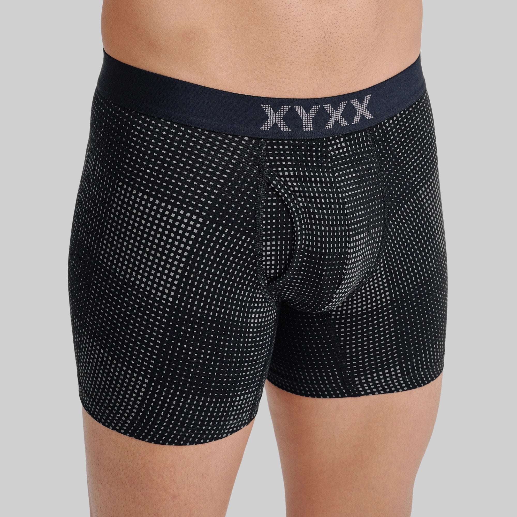 Quad Cotton Boxer Briefs  Smoke Black