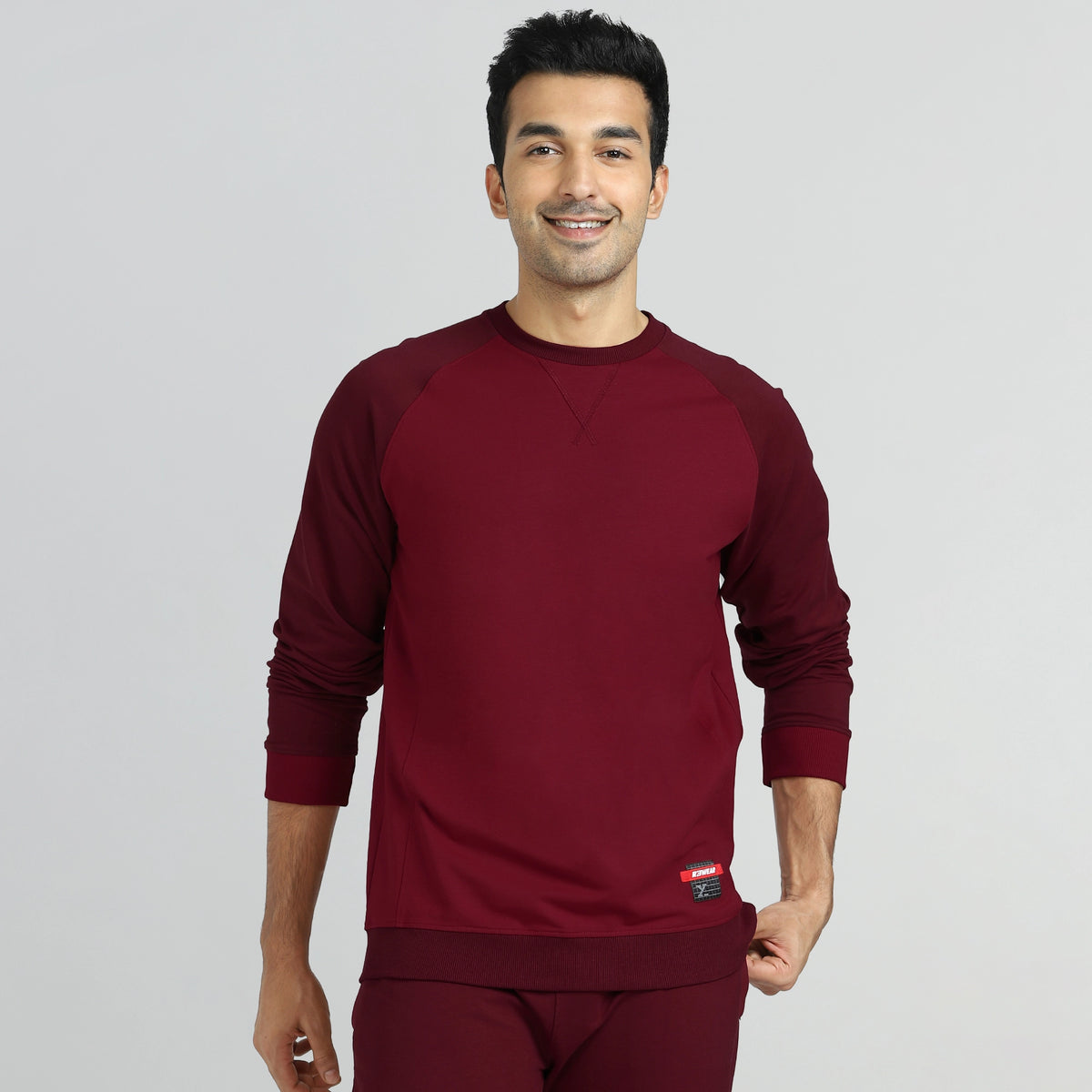 Quest French Terry Cotton Blend Sweatshirts Scarlet Red