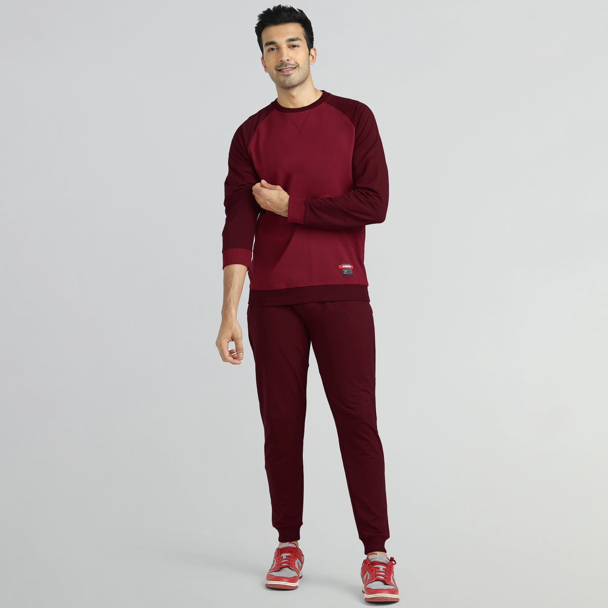 Quest French Terry Cotton Blend Sweatshirts Scarlet Red