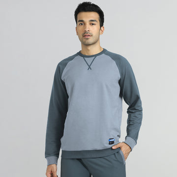 Quest French Terry Cotton Blend Sweatshirts Slate Grey