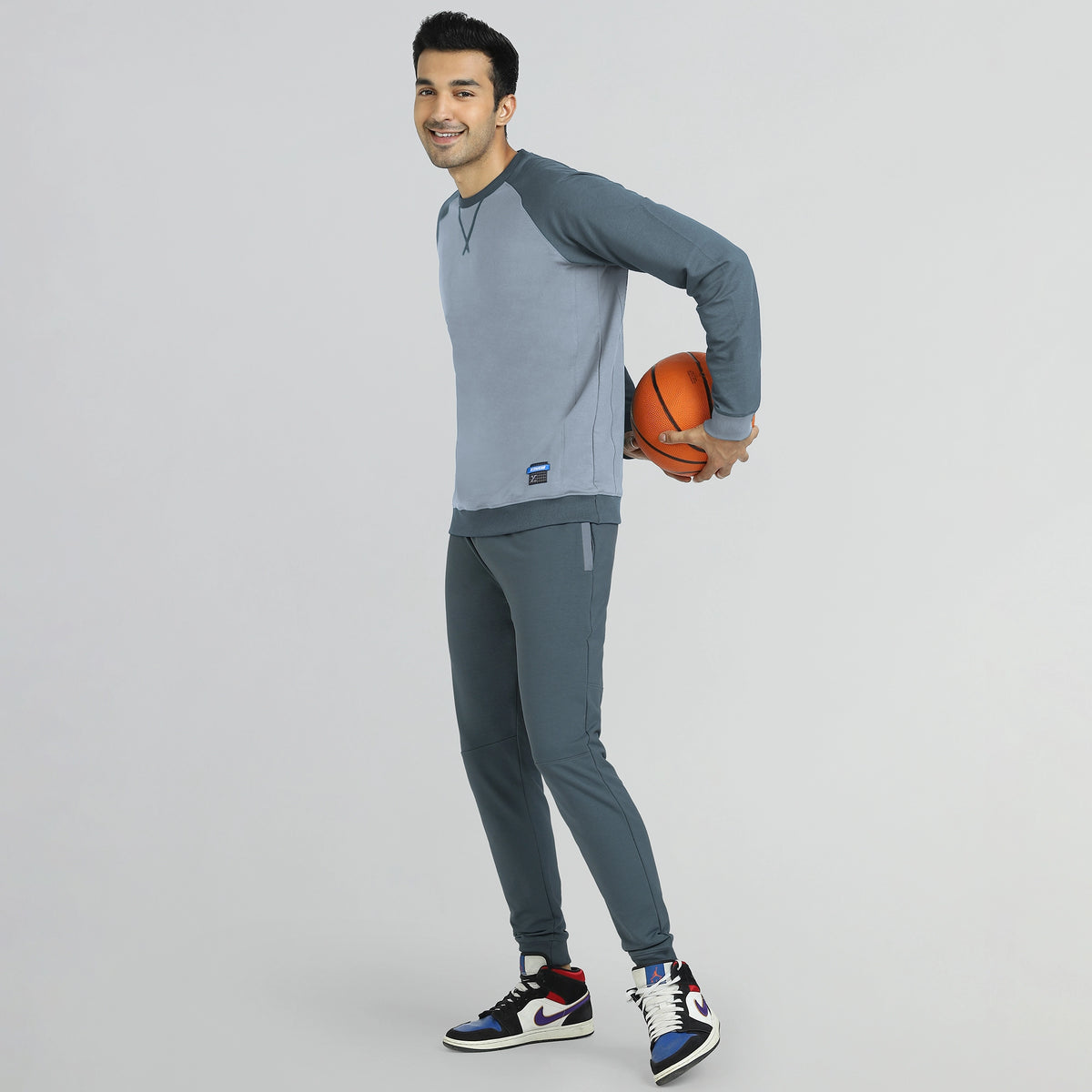 Quest French Terry Cotton Blend Sweatshirts Slate Grey