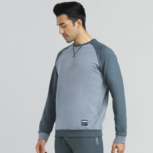 Quest French Terry Cotton Blend Sweatshirts Slate Grey