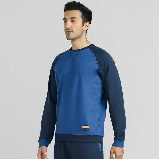 Quest French Terry Cotton Blend Sweatshirts Atlas Blue