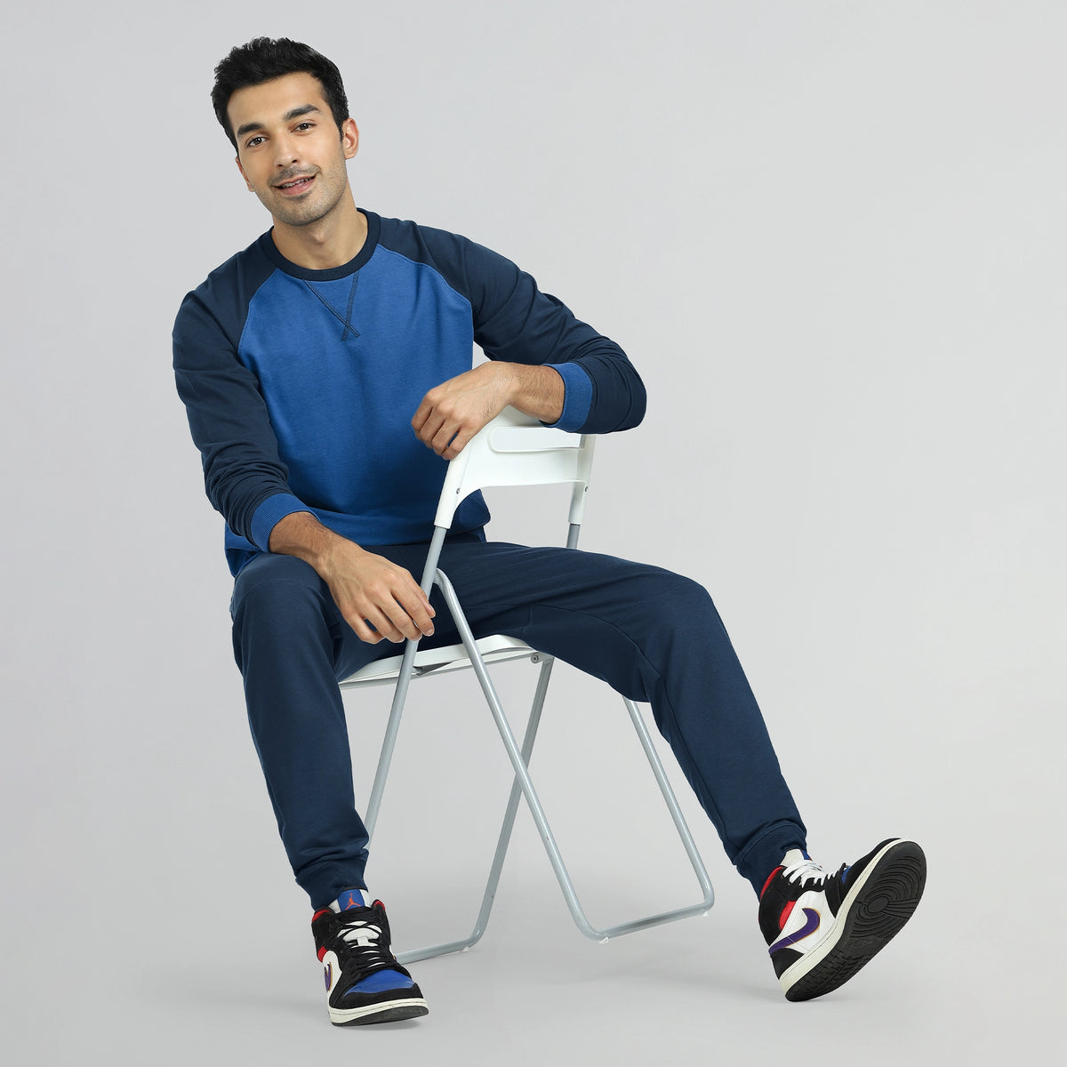 Quest French Terry Cotton Blend Sweatshirts Atlas Blue