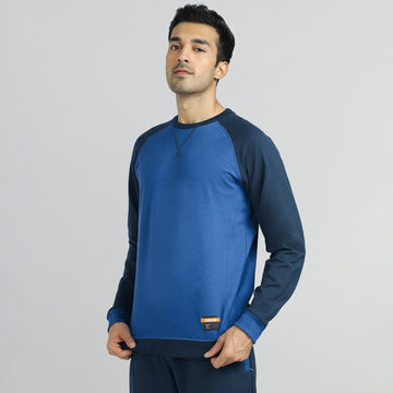 Quest French Terry Cotton Blend Sweatshirts Atlas Blue